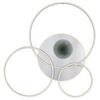 LED-TAKLAMPA BEFER - opal/silver, Modern, metall/plast (126,4/105,3/13cm)