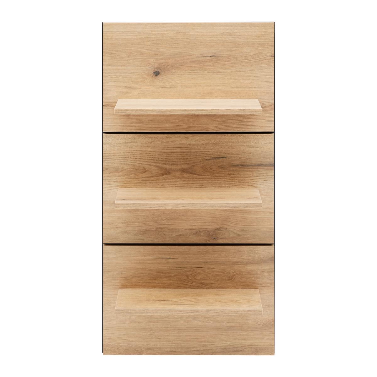Wandboard Mateo Schwarz/Eichefarben - Eichefarben/Schwarz, MODERN, Holzwerkstoff (50/95,5/18,2cm) - Mömax