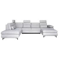 Ugaona Garnitura Panama - siva/crna, Moderno, drvo/metal (342/90-112/235cm) - Modern Living