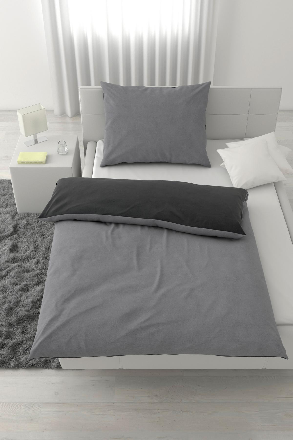 Ágyneműhuzat-garnitúra Cashmere Wende - ezüstszínű/antracit, textil (140/200cm) - Mömax
