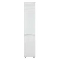 Hochschrank in Weiß - Silberfarben/Weiß, MODERN, Holzwerkstoff/Kunststoff (40/194/32cm) - Mömax