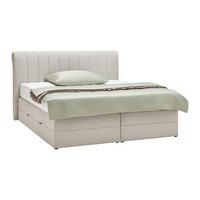 Boxspringbett Belano Creme ca. 200x200cm - Creme, KONVENTIONELL, Holz/Holzwerkstoff (200/200cm) - Premium Living