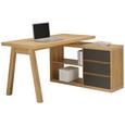 Eckschreibtisch Eichefarben - Eichefarben/Anthrazit, MODERN, Holzwerkstoff (135/75/114,5cm) - PREMIUM LIVING
