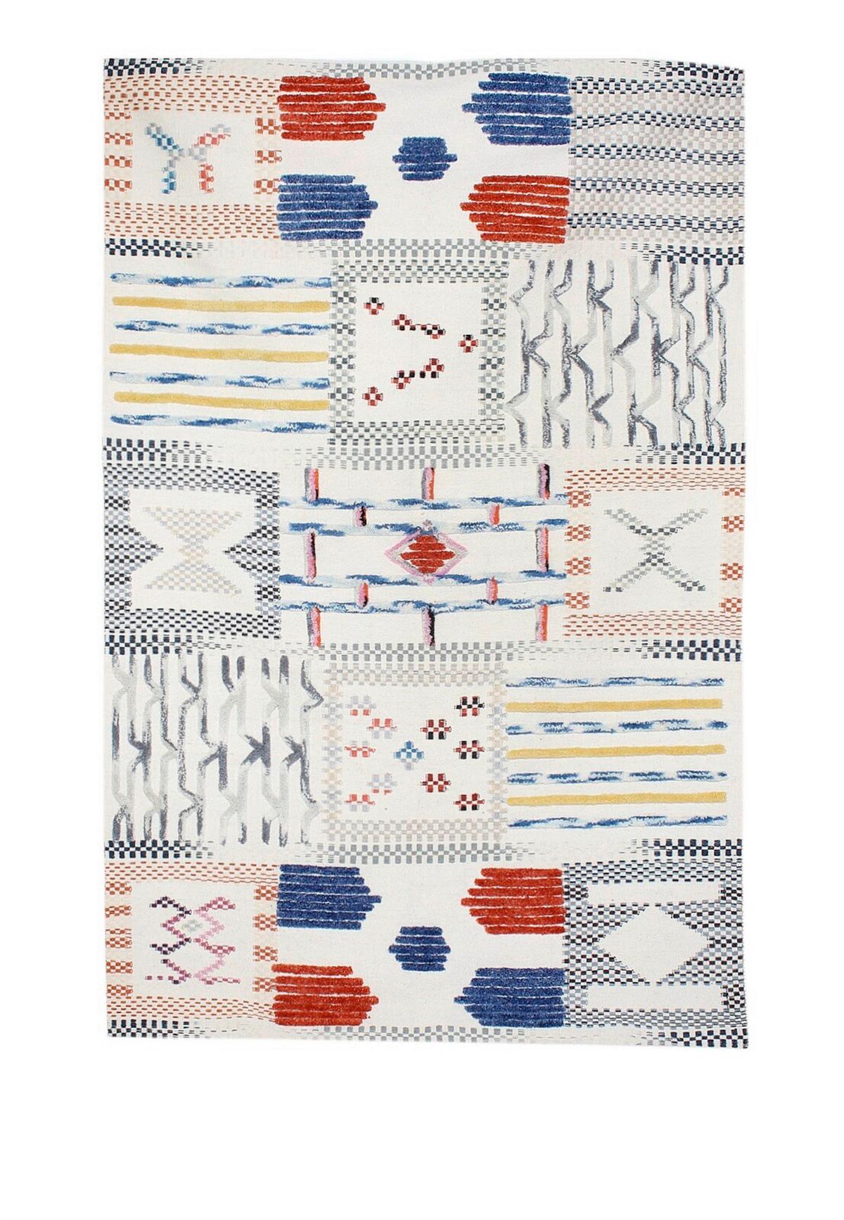 FLACHWEBETEPPICH EMPIRE 110 ELF/MULTI 120X170 - Beige/Multicolor, Design, Textil (120/170cm) - Kayoom