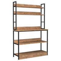 Regal INSASI Honigeiche ca. 101x161x36 cm - Honigeiche, Design, Holzwerkstoff/Metall (101/161/36cm) - MID.YOU