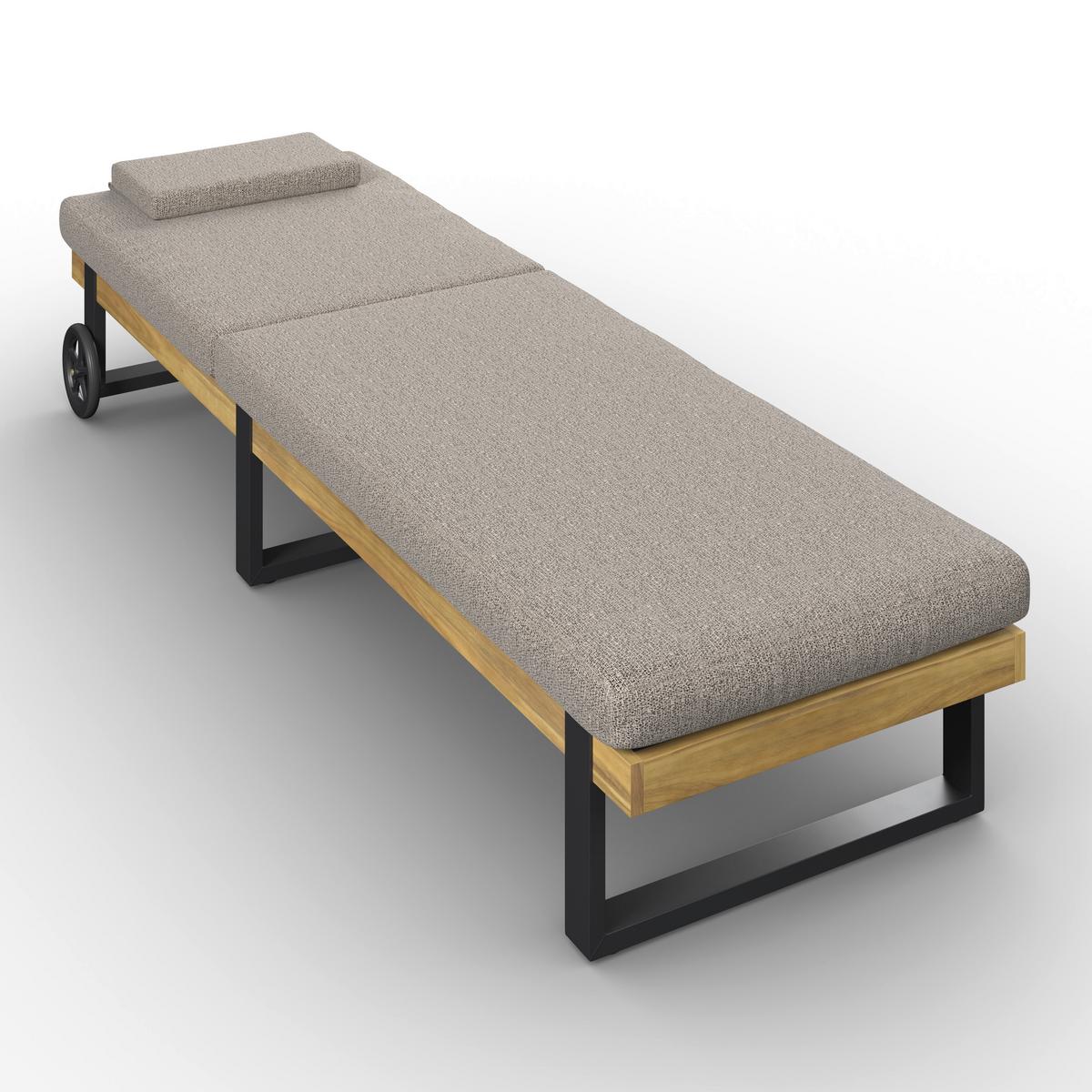 Vrtni Ležalnik Elenyi, Siva - siva, Moderno, kovina/tekstil (65/95/200cm) - Bessagi Garden