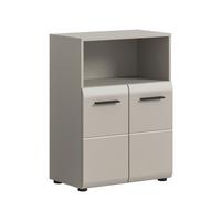 Midischrank Ice Kaschmir - Kaschmir/Schwarz, Trend, Holzwerkstoff/Kunststoff (60/80/30cm) - MID.YOU