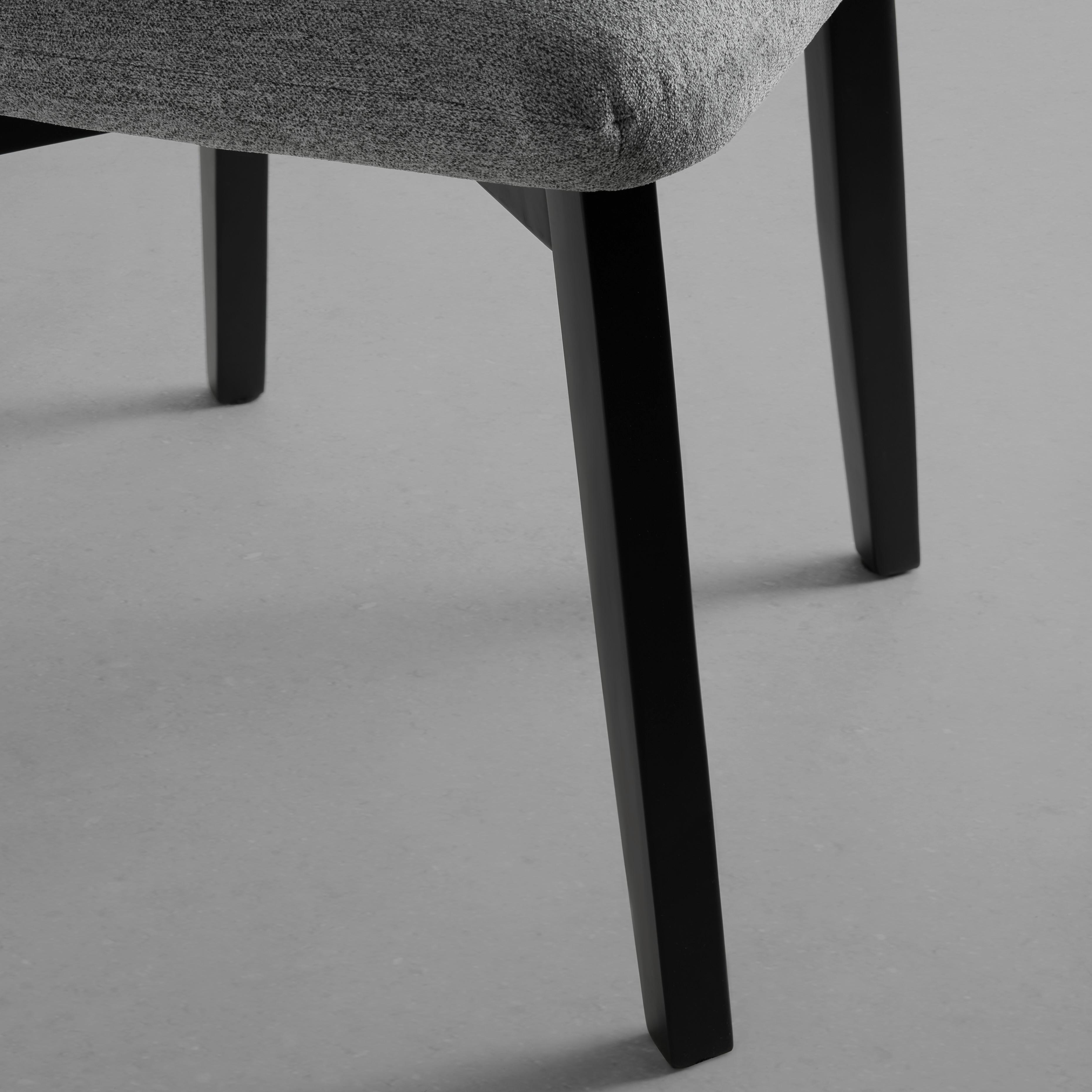 Stuhl Canon in Grau - Schwarz/Grau, Konventionell, Holz/Textil (49/88/61cm) - Mömax