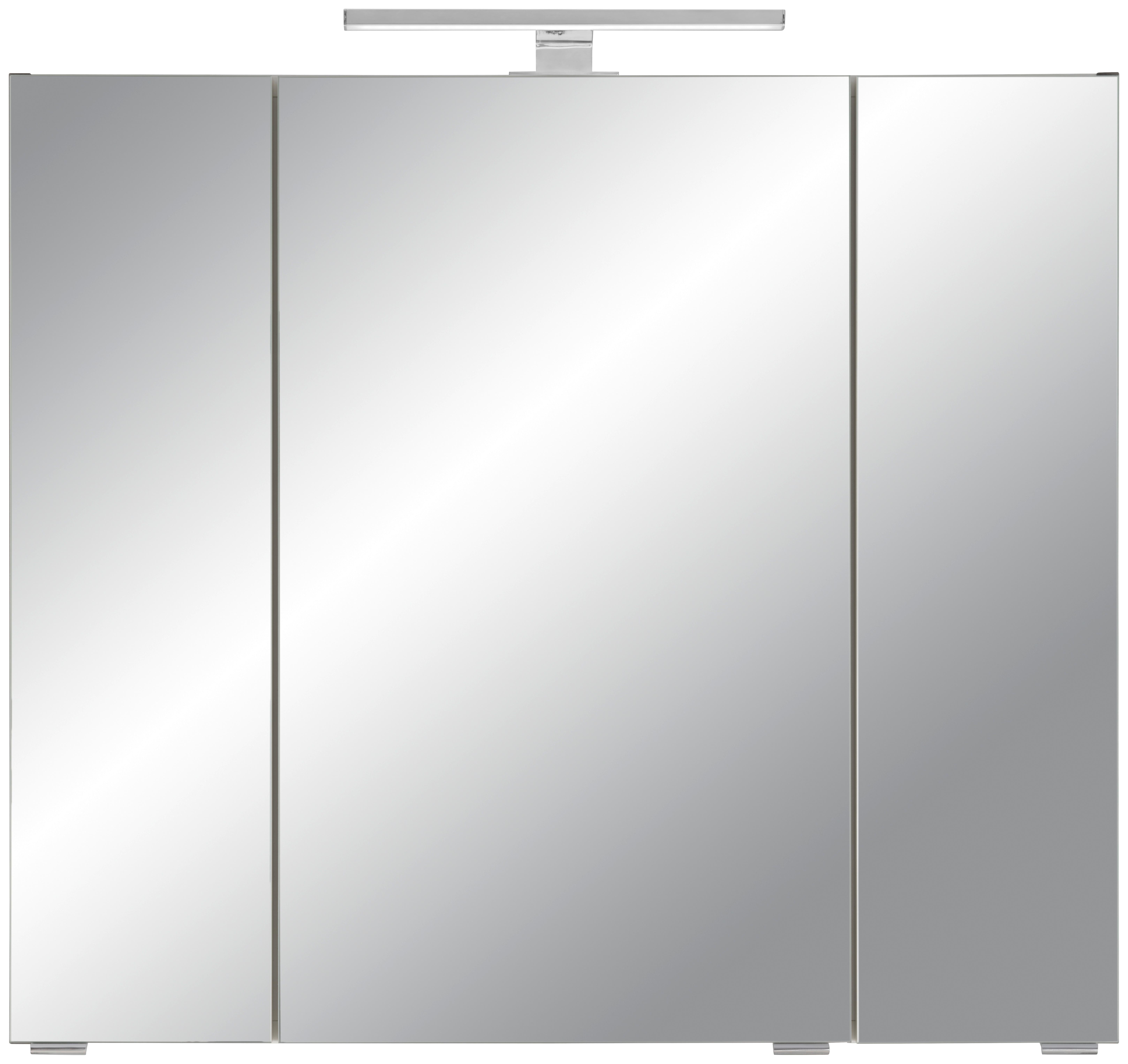 Spiegelschrank Carin max. 60 Watt - Chromfarben, MODERN, Glas/Holzwerkstoff (80/70/20cm) - Mömax