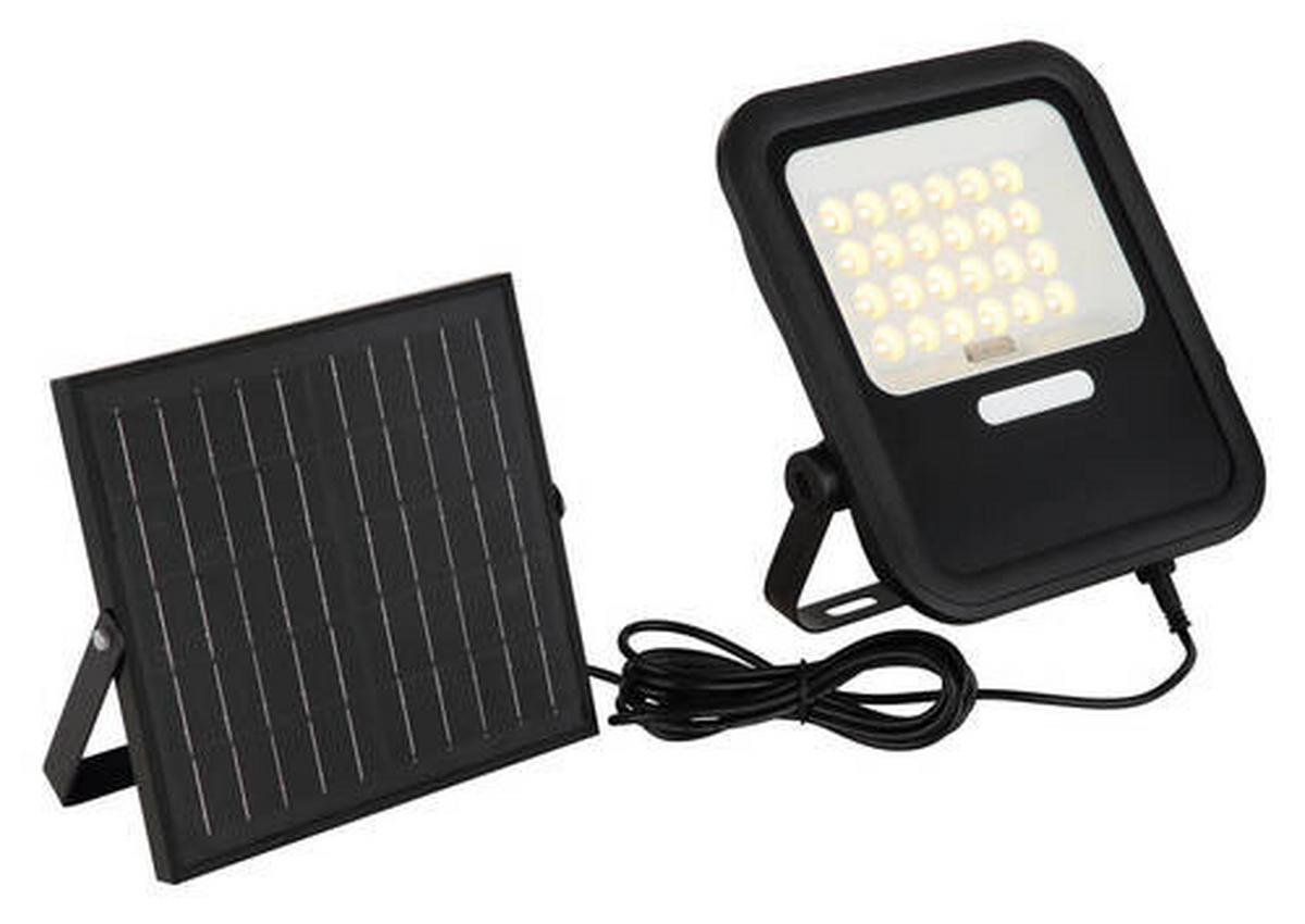 Solarna Svetilka Solar, S Sijalko - črna/prozorno, Basics, kovina/umetna masa (24,3/14/25,4cm) - Globo