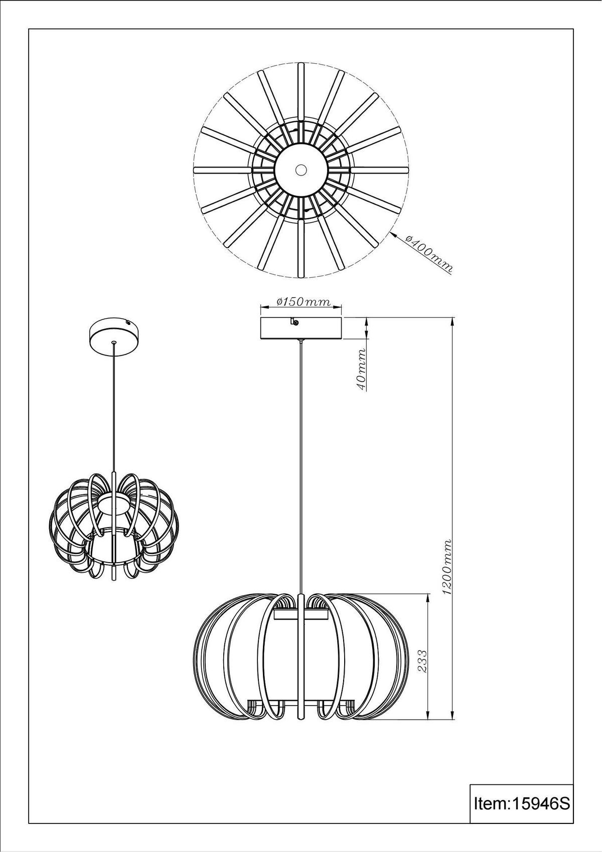 Led Függőlámpa 15946s Ribbon - homokszínű/fehér, Design, műanyag/fém (40/120cm) - Globo