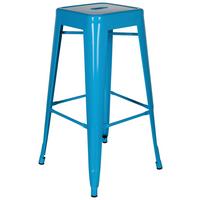 Barski Stol Vantaggio High, Svetlo Modra - svetlo modra, Basics, kovina (44/77/44cm) - MID.YOU