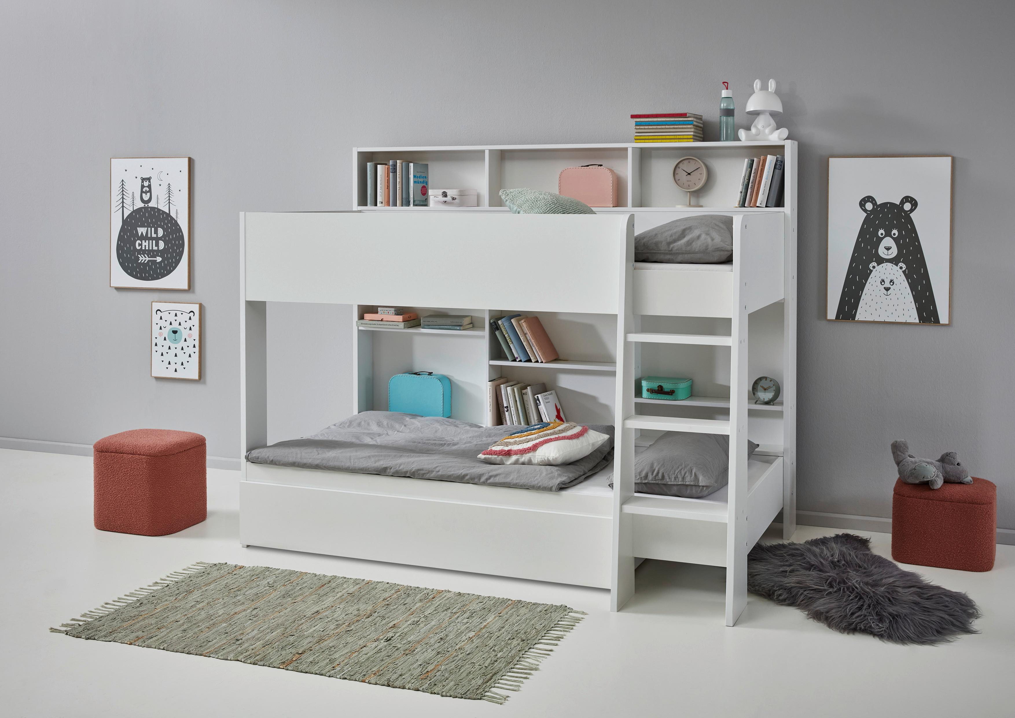 Krevet Na Kat Sely - bijela, Konvencionalno, drvni materijal (90/200cm) - Based