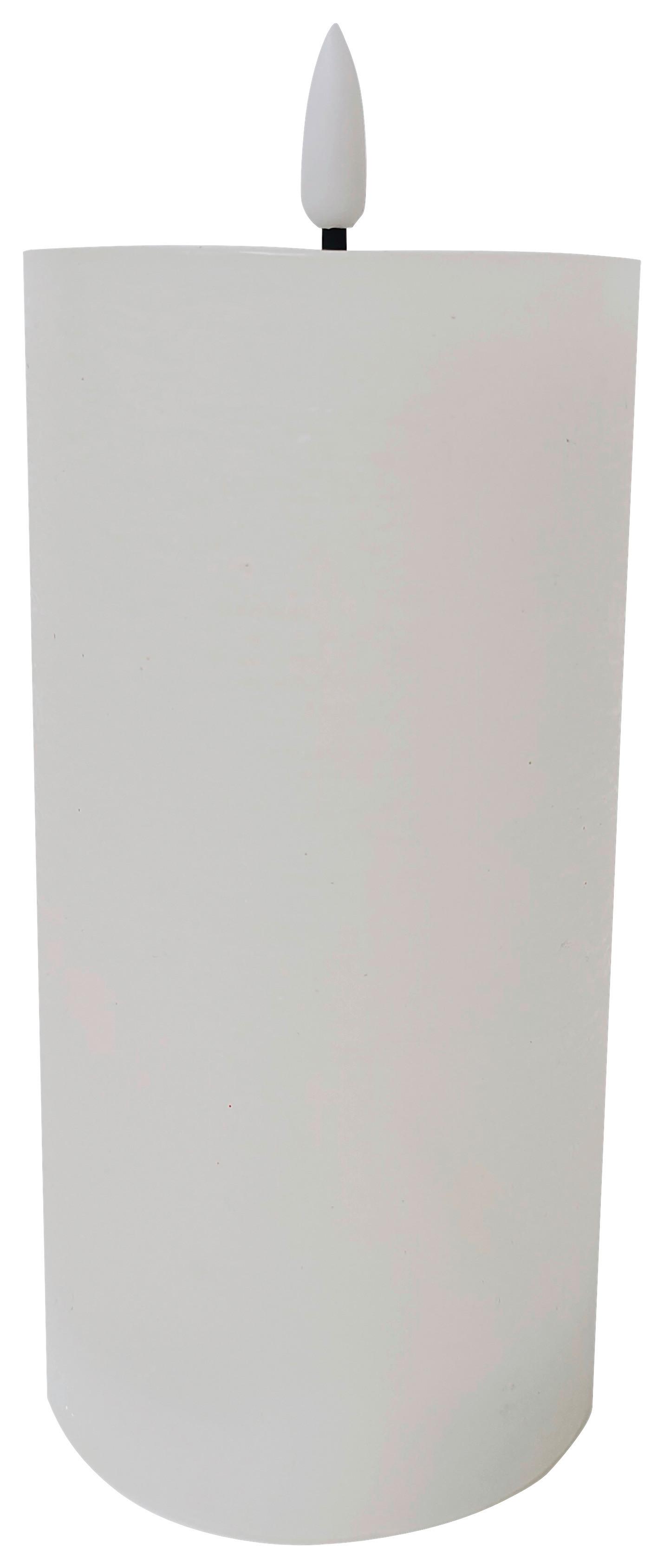 Kerze mit LED Mandy Weiß - Weiß (7,5/15cm) - Premium Living