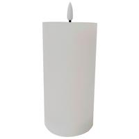 Led Gyertya Mandy - fehér, műanyag/természetes anyagok (7,5/15cm) - Premium Living