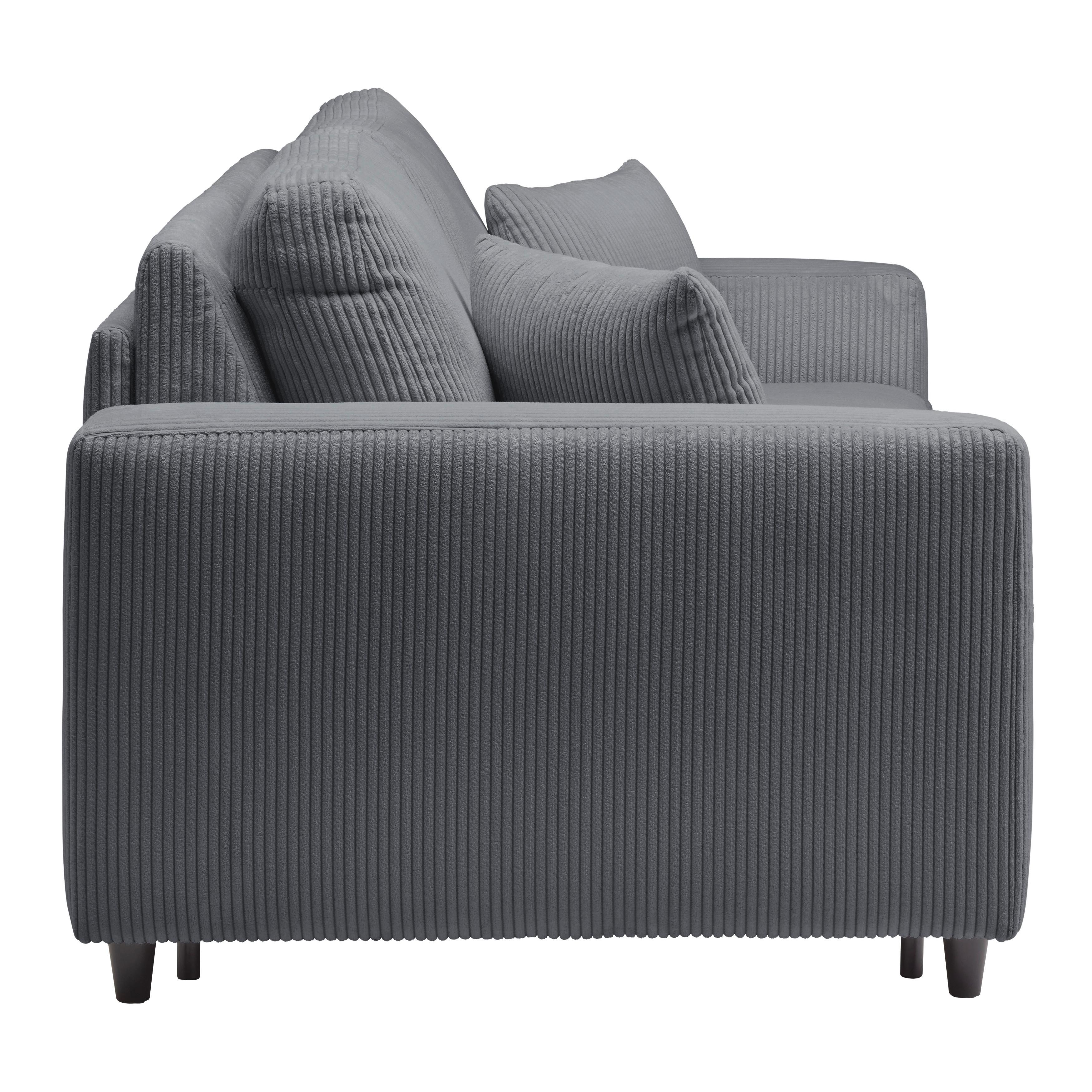 BÄDDSOFFA AGNETA -BASED- - mörkgrå/svart, Modern, trä/textil (200/83/97cm) - Premium Living