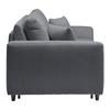 BÄDDSOFFA AGNETA -BASED- - mörkgrå/svart, Modern, trä/textil (200/83/97cm) - Premium Living