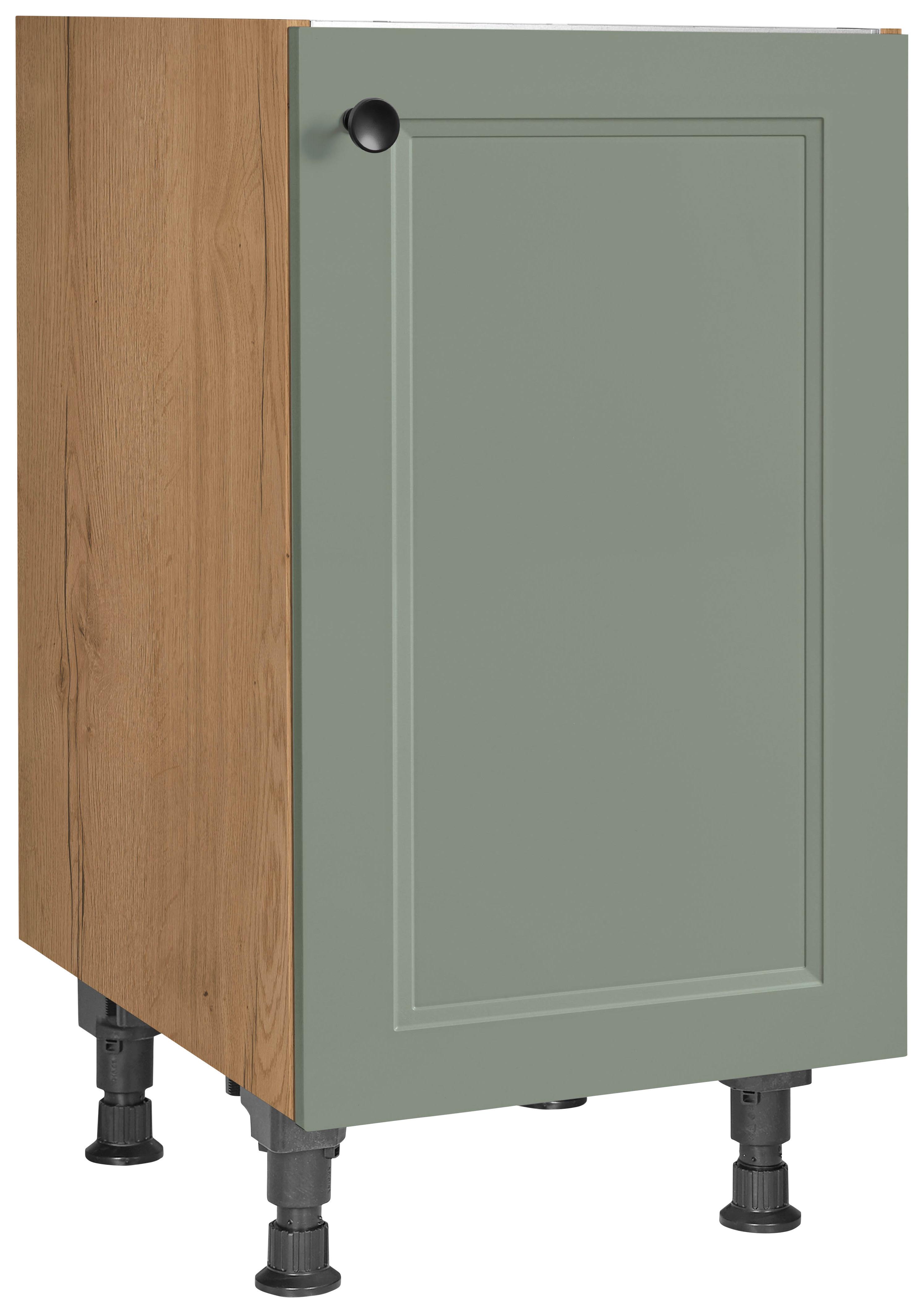 Spülenunterschrank Cascada Grün - Eichefarben/Schwarz, MODERN, Holzwerkstoff/Metall (45/87/56cm) - Nobilia