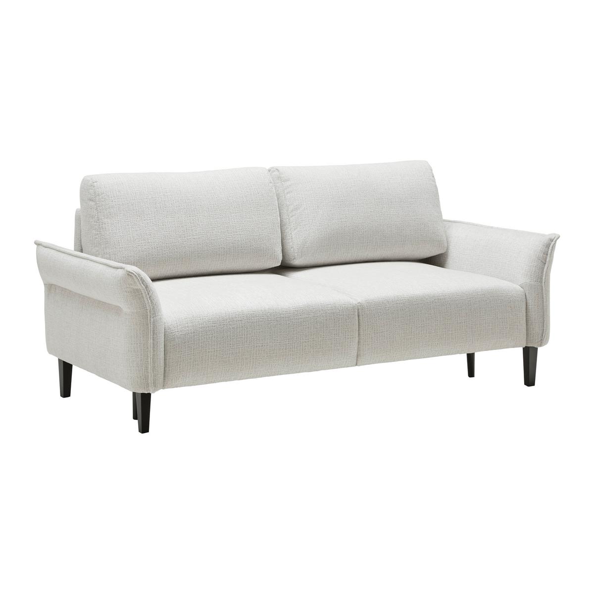 3-Sitzer-Sofa Custom Creme - Creme/Schwarz, MODERN, Holz/Textil (183/85/92cm) - Mömax