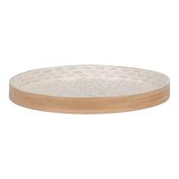 Serviertablett Tray Beige - Beige, Design, Holz/Keramik (40/3.5/40cm)