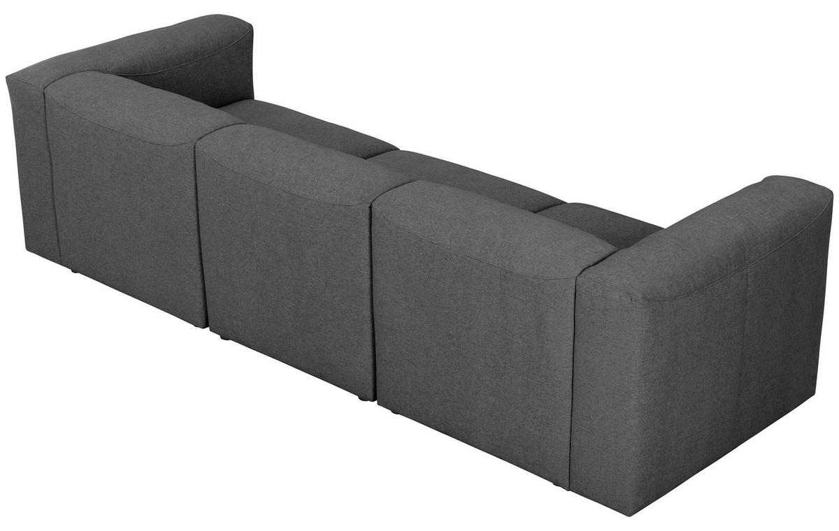 3-SITZER-SOFA LENA - Anthrazit, Design, Kunststoff/Textil (275/73/100cm) - Max Winzer