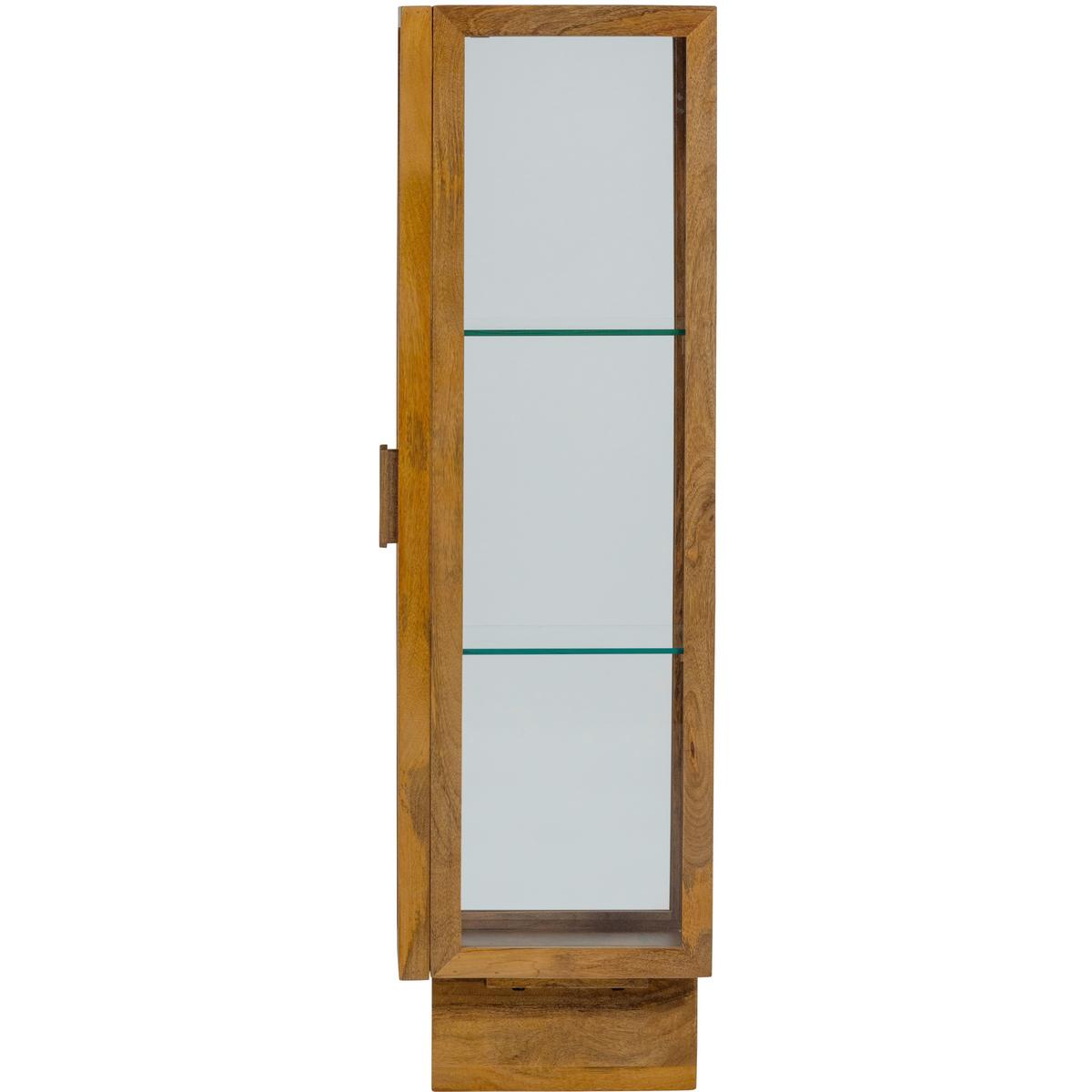 Vitrine Kella Naturfarben B: 40 cm - Naturfarben, Design, Glas/Holz (40/137/39cm) - Livetastic