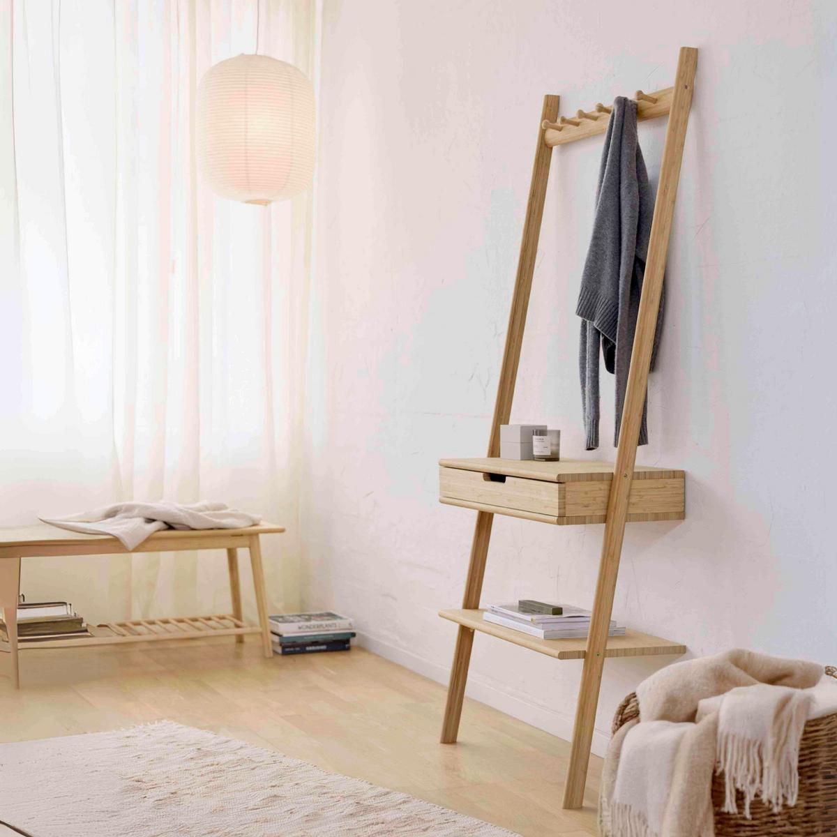 Garderobenpaneel Noble Wandständer - Naturfarben, Design, Holz (70/180/35cm) - MID.YOU