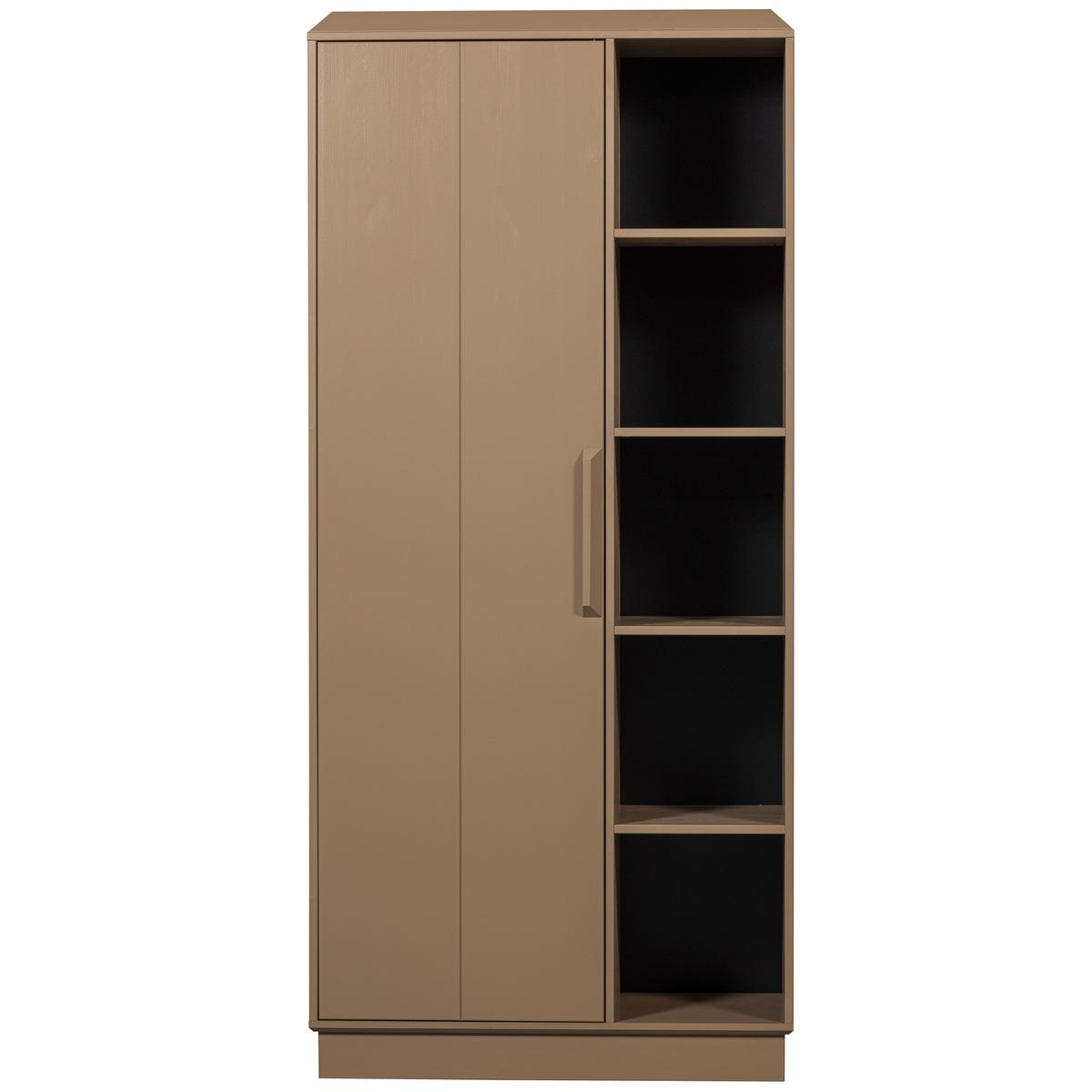 Garderobenschrank Lowen Schlammfarben B: 100 cm - Schlammfarben, Design, Holz/Holzwerkstoff (100/221/44cm) - Livetastic