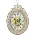 Wanduhr Elizabeth - Silberfarben, MODERN, Glas/Metall (56,5/6,5/82cm) - premium living