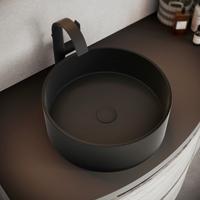 Lavoar Michelangelo - negru, Modern, ceramică (36cm)