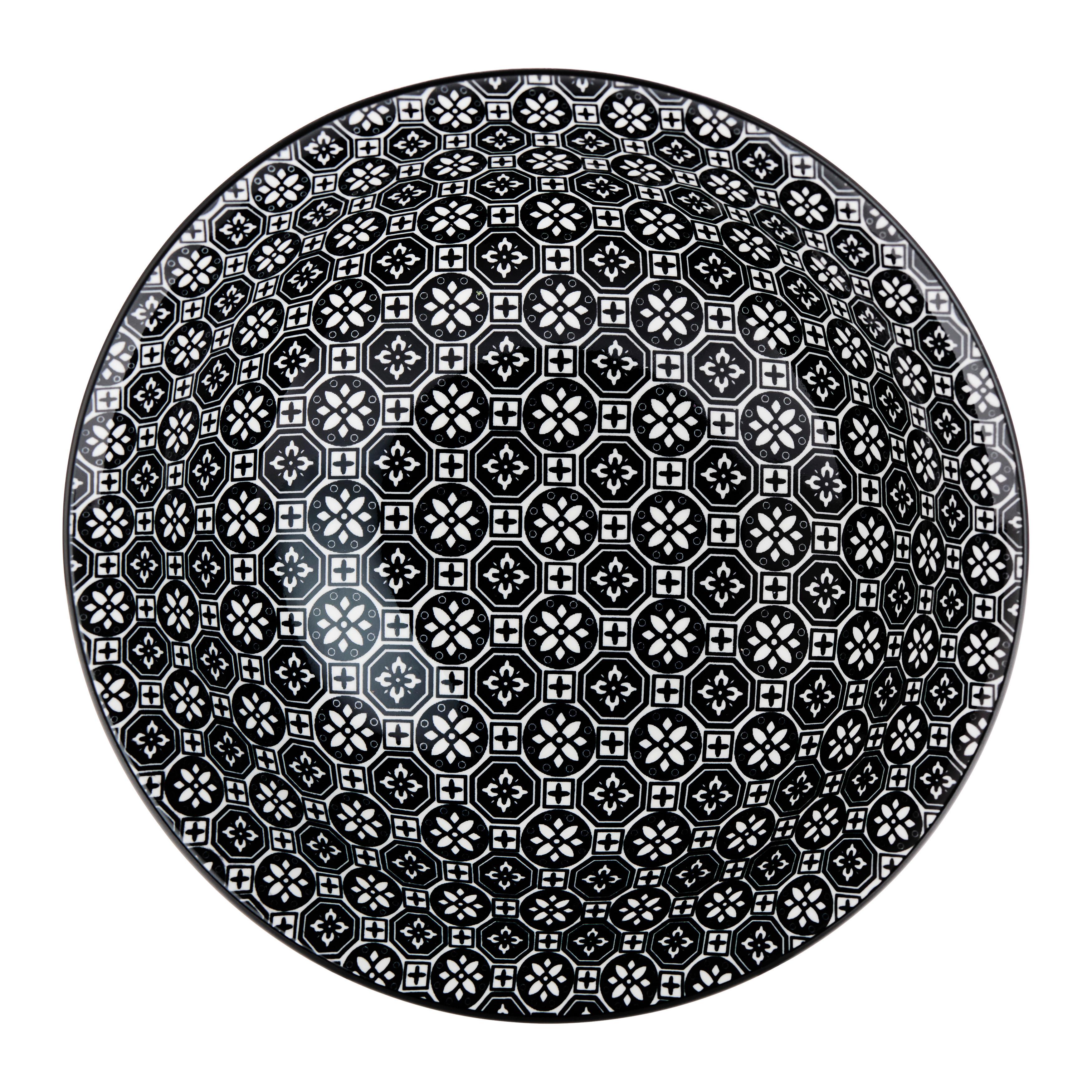 DJUP TALLRIK SHIVA - vit/svart, Lifestyle, keramik (21/7,8cm) - Mömax