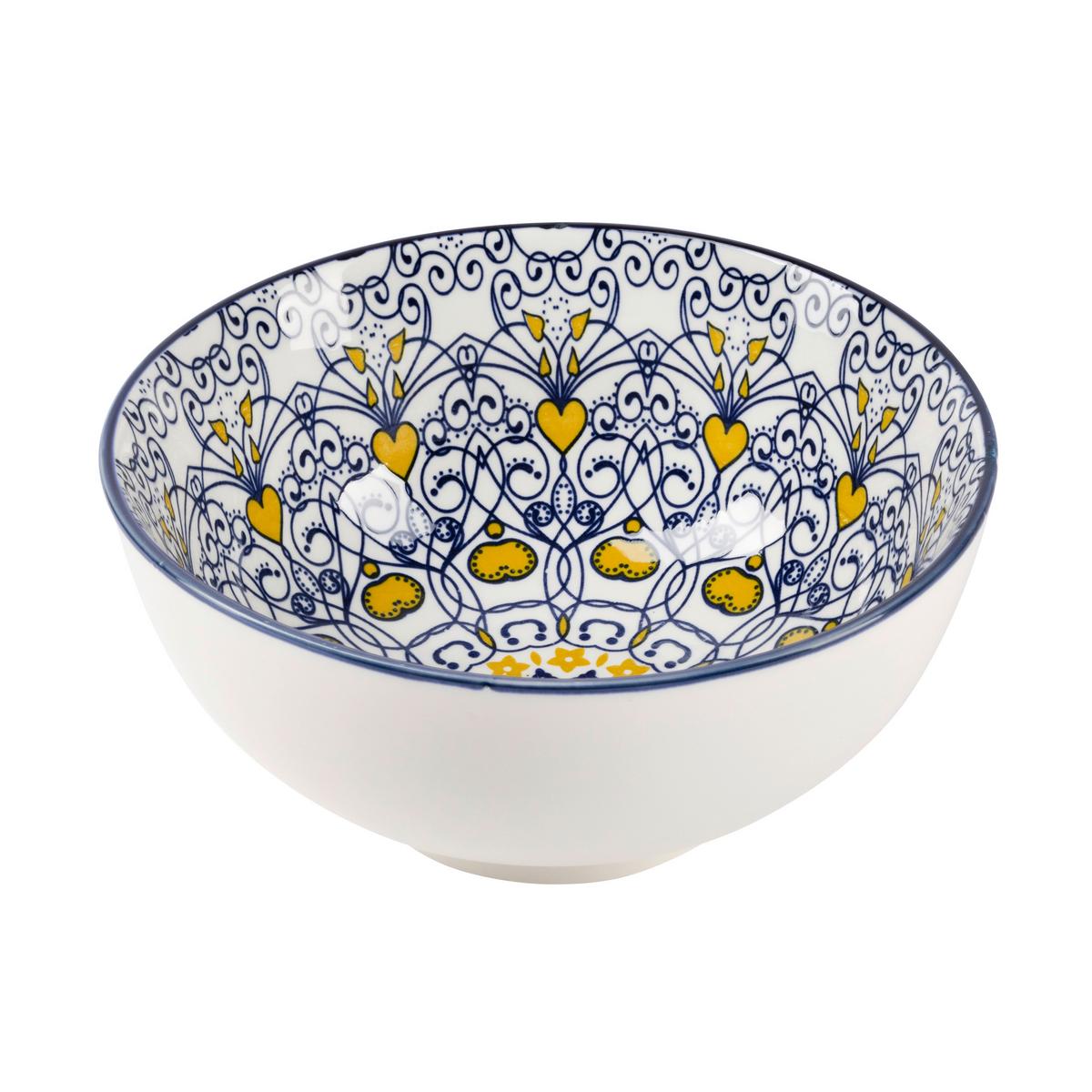 Müslischale Maja in Blau/Gelb - Blau/Gelb, Lifestyle, Keramik (15,2/7,5cm) - Mömax