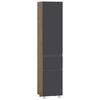Hochschrank Varese ca. 40x180 cm Grau/Eiche - Eiche Wotan/Grau, MODERN, Holzwerkstoff (40/180/35cm) - Held