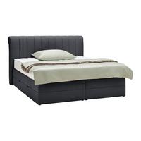 Boxspringbett Belano Schwarz ca. 160x200cm - Schwarz, KONVENTIONELL, Holz/Holzwerkstoff (160/200cm) - Premium Living