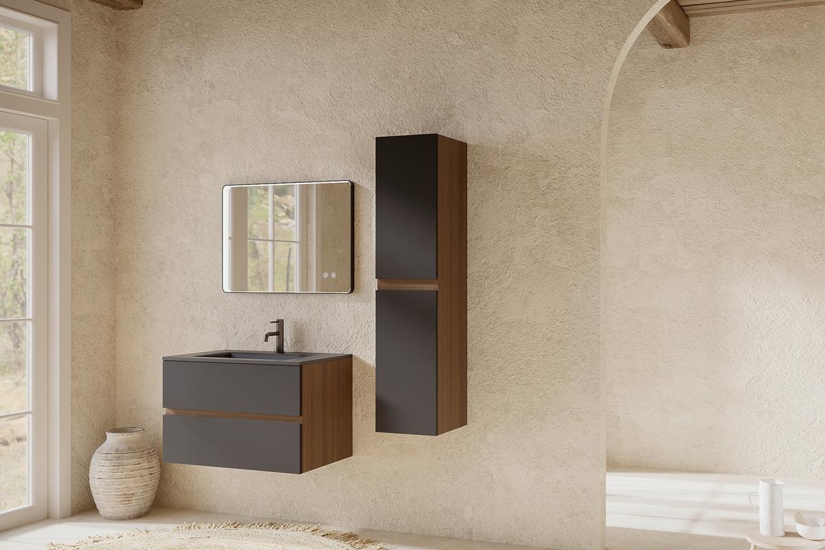 Element Ispod Umivaonika Easy - boje oraha/crna, Moderno, drvni materijal (80/51/46cm)