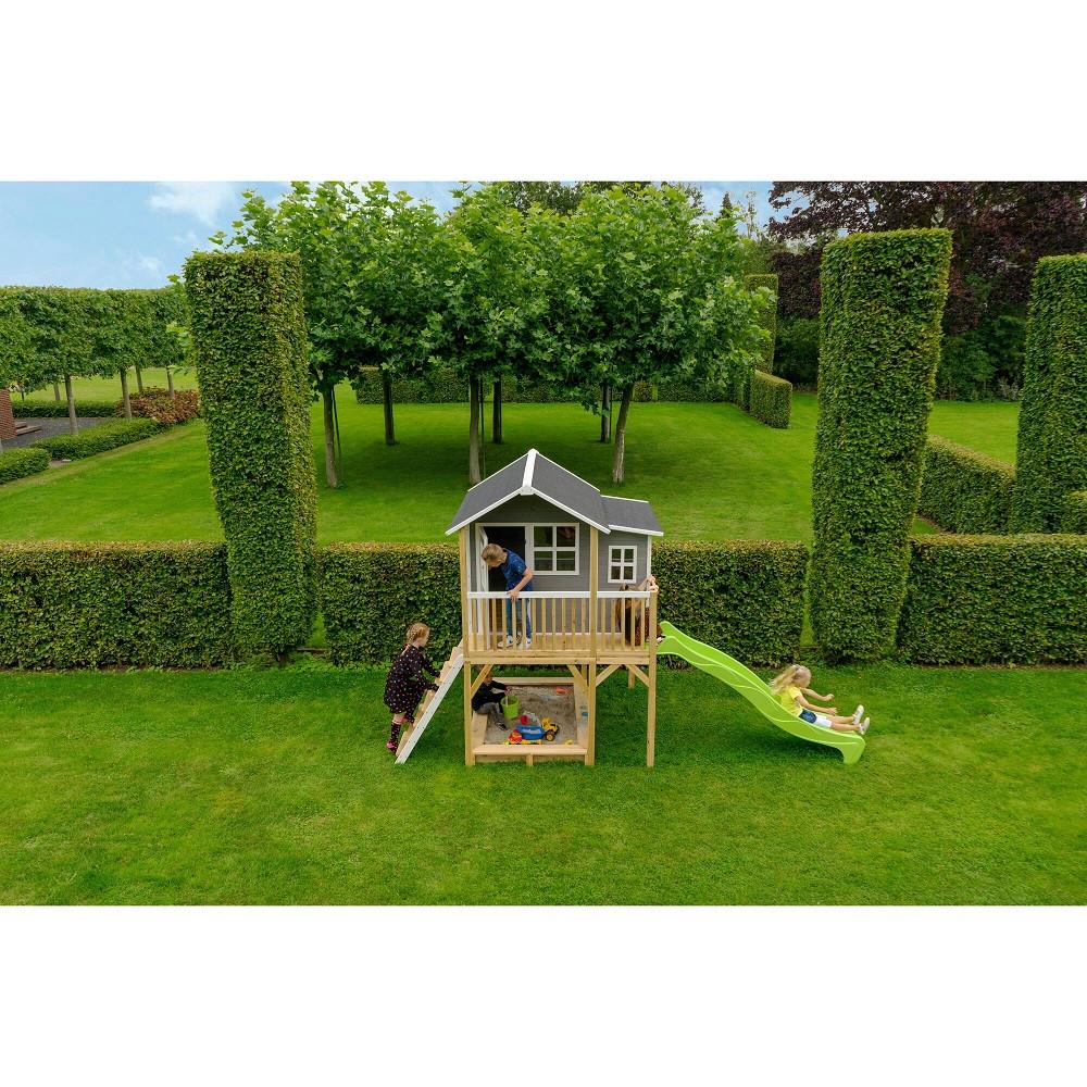 Igralni Stolp Exit Loft 550, Siva - siva/svetlo zelena, Konvencionalno, les (382/190/253cm) - EXIT Toys