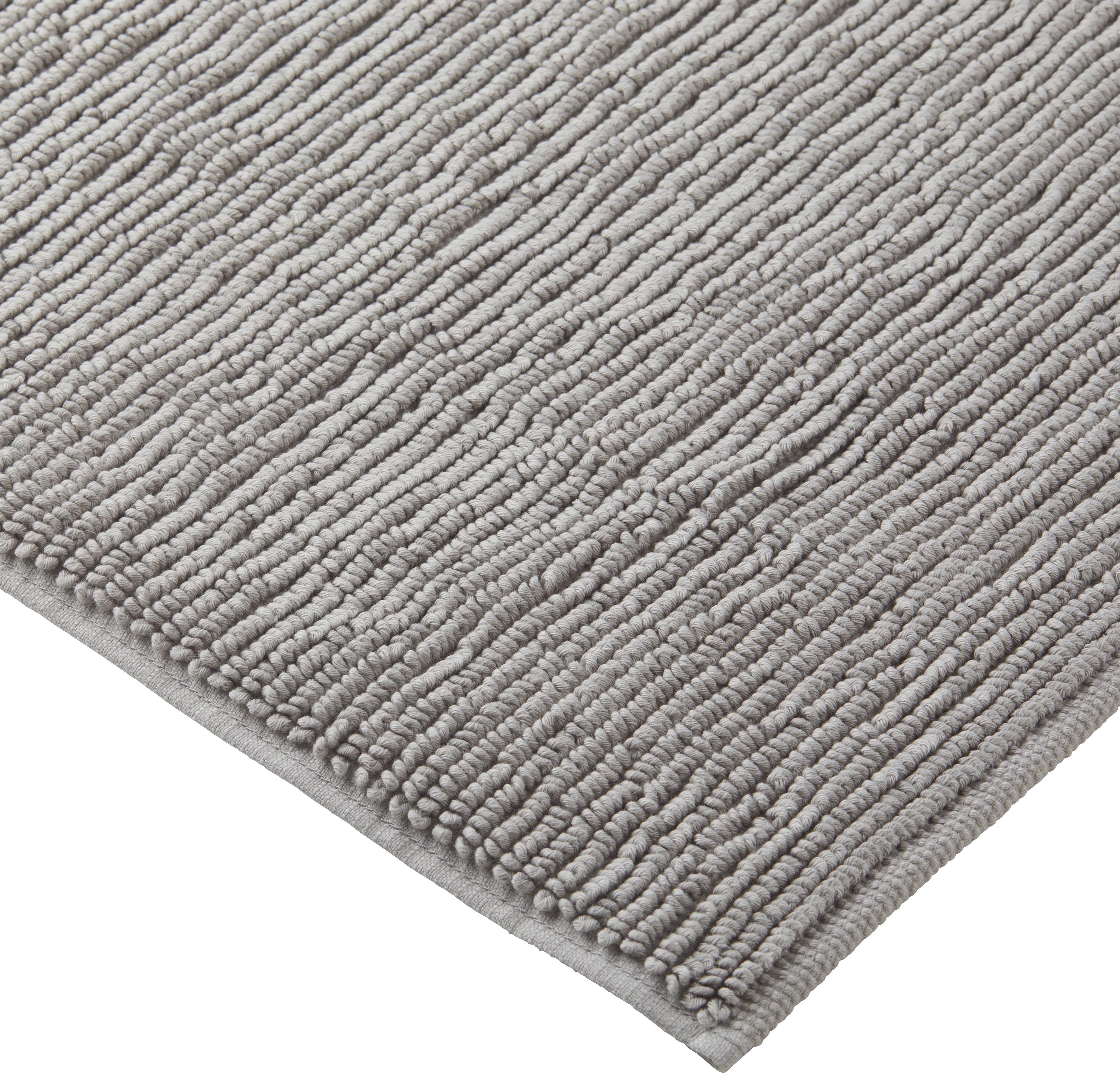 Badematte Bio Hanna in Grau ca. 60x60cm - Grau, Natur, Textil (60/60cm) - ecoTree