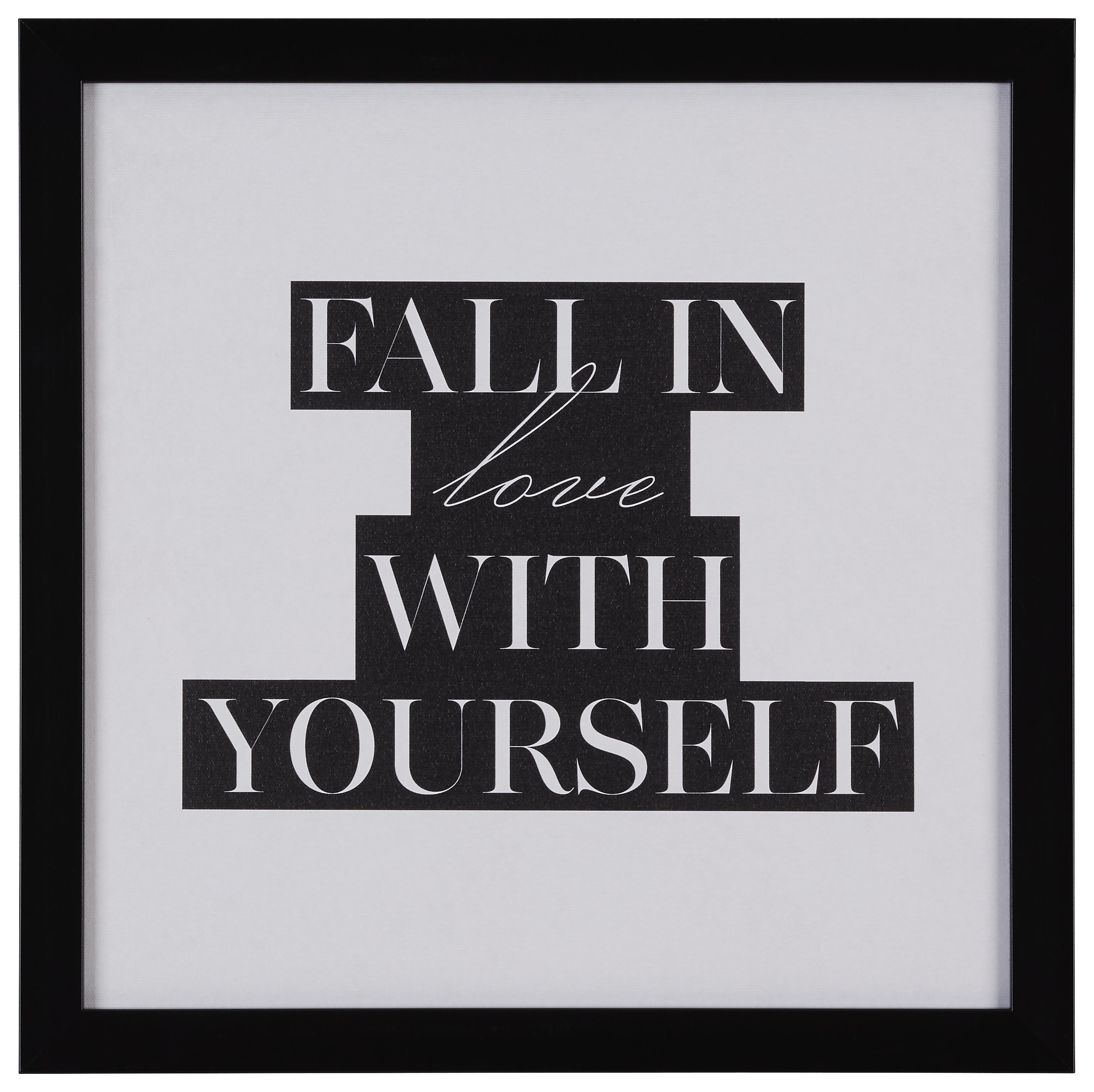 Keilrahmenbild Wording in Schwarz - Schwarz/Weiß, Holzwerkstoff/Kunststoff (40/40/1,7cm) - Mömax modern living