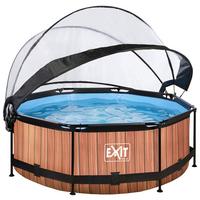 Bazen Exit Wood Pool, Ø 244cm - rjava, Konvencionalno, kovina (244/76cm) - EXIT Toys
