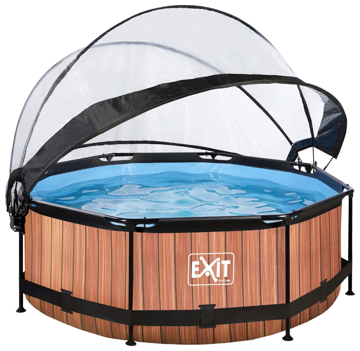 Bazen Exit Wood Pool, Ø 244cm - rjava, Konvencionalno, kovina (244/76cm) - EXIT Toys