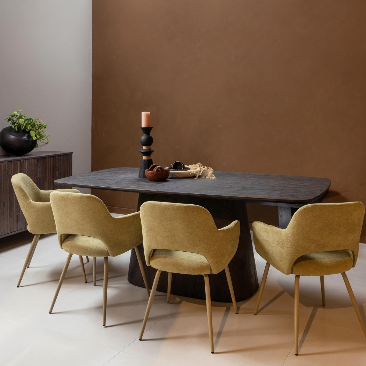 Esstisch Leah Dunkelbraun - Dunkelbraun, Design, Holzwerkstoff (200/105/76cm) - Livetastic