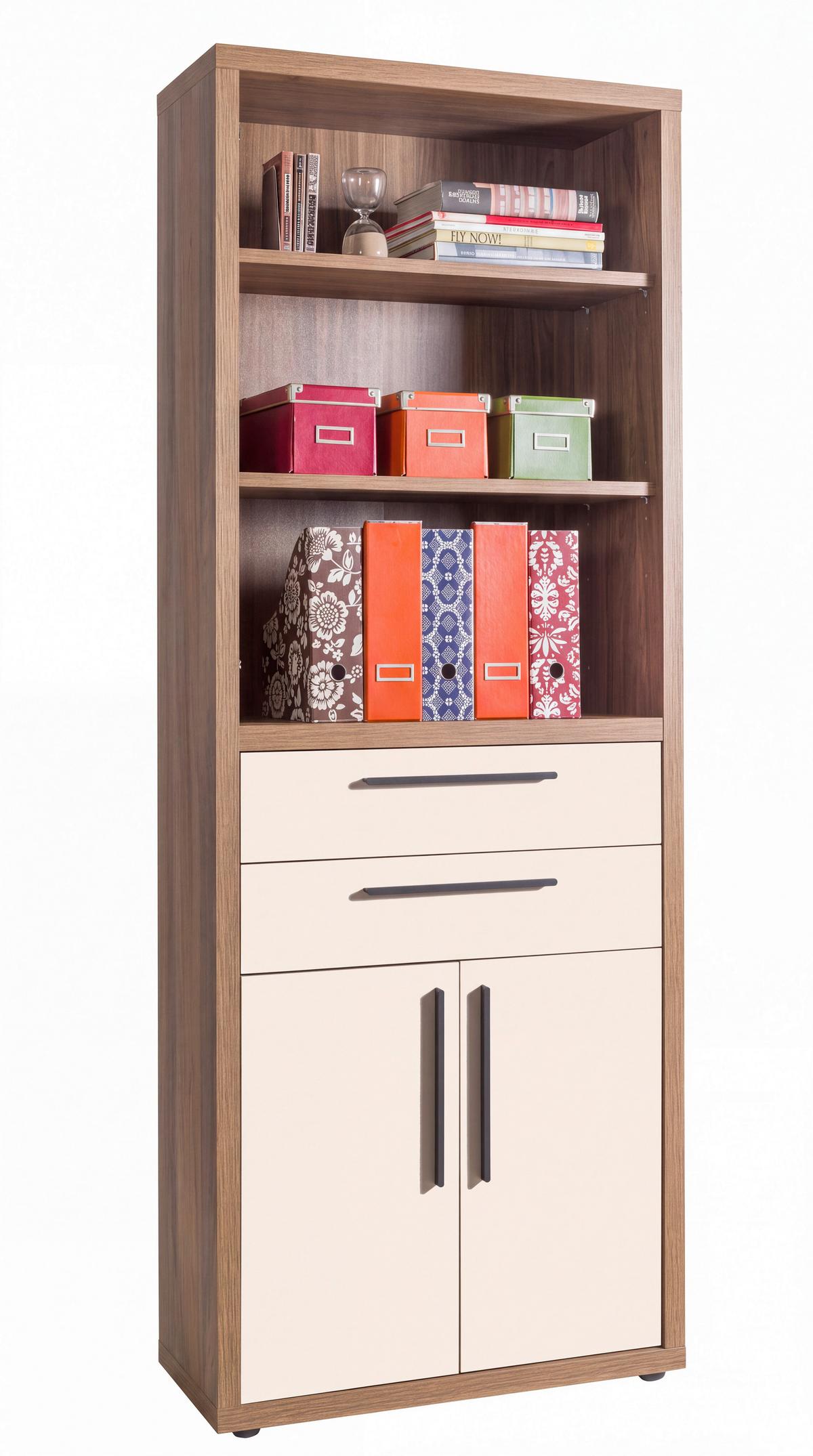 Polica Rilega - boje oraha, Moderno, drvni materijal (82,1/216,8/35,5cm) - Modern Living