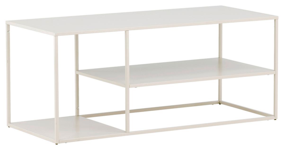 COUCHTISCH STAAL - Beige, Design, Metall (120/50/50cm) - Livetastic
