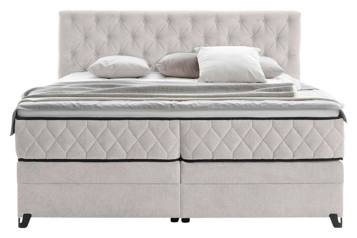 Boxspring Krevet Carmen - tirkizna/boje šampanjca, Konvencionalno, drvni materijal/drvo (160/200cm) - Modern Living