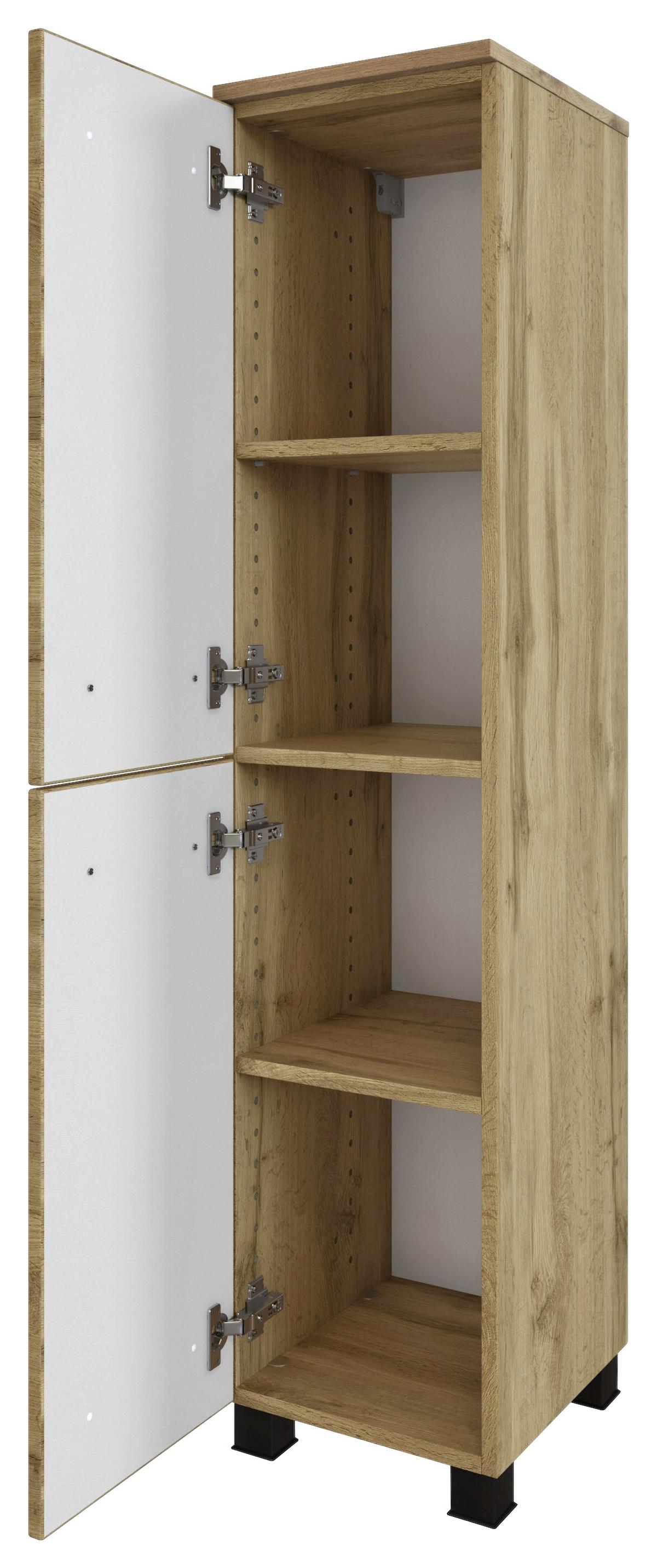 Badmöbel-Set Manchester B: 120 cm Eiche Wotan Dekor - Eichefarben, MODERN, Holzwerkstoff (120cm) - Held