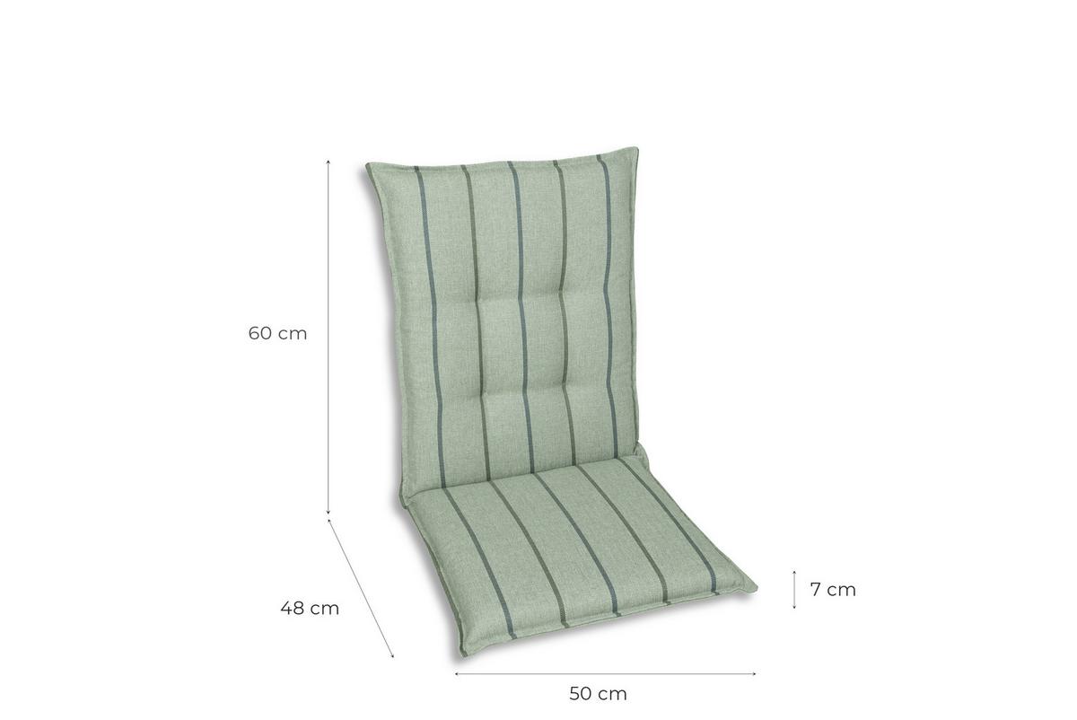 Sesselauflagenset 4-Teilig Hellgrün - Hellgrün, Basics, Textil (50/7/108cm)