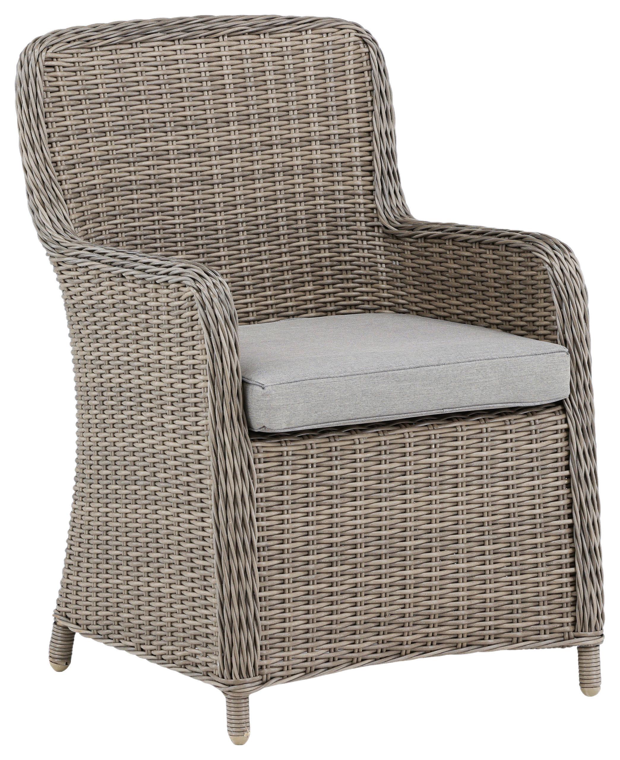 GARTENSTUHL-SET WEMBLEY - Braun, KONVENTIONELL, Kunststoff/Textil (62/94/66cm) - Gardenson