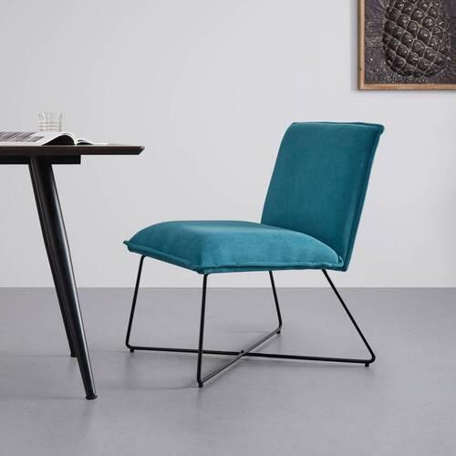 Relaxsessel Filip Türkis Webstoff - Türkis, MODERN, Holz/Textil (63/82/69cm) - Bessagi Home