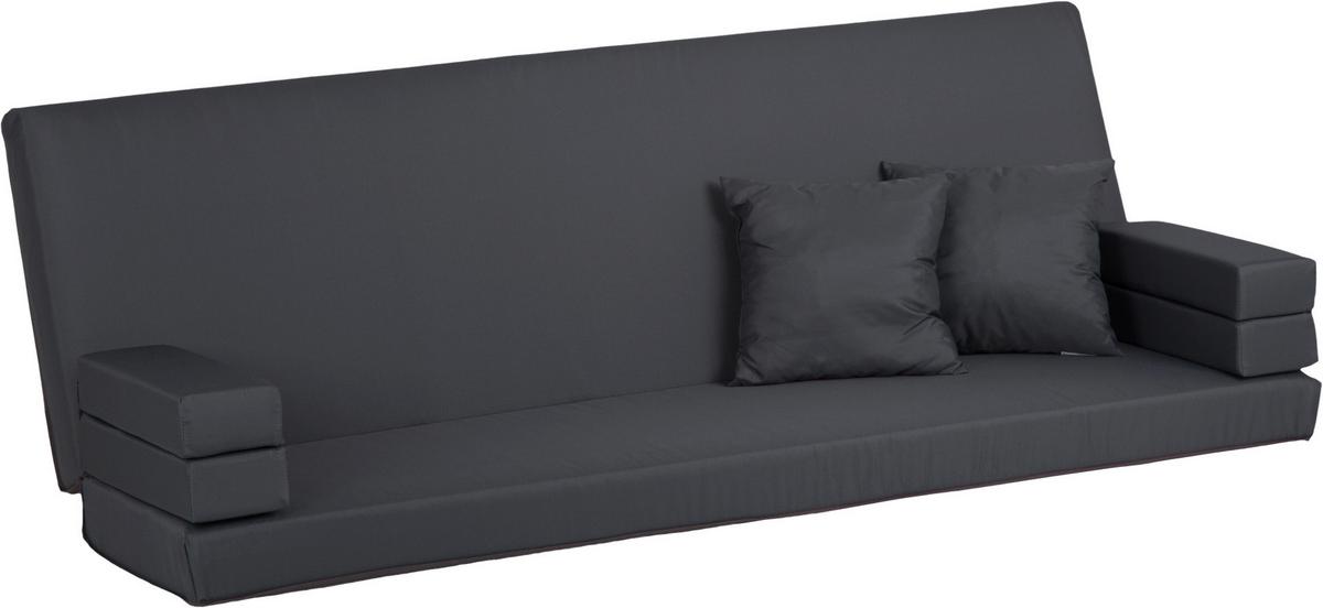 Blazina Za Gugalnico Acamp, Siva - antracit, Basics, tekstil (183/57/10cm) - Gardenson