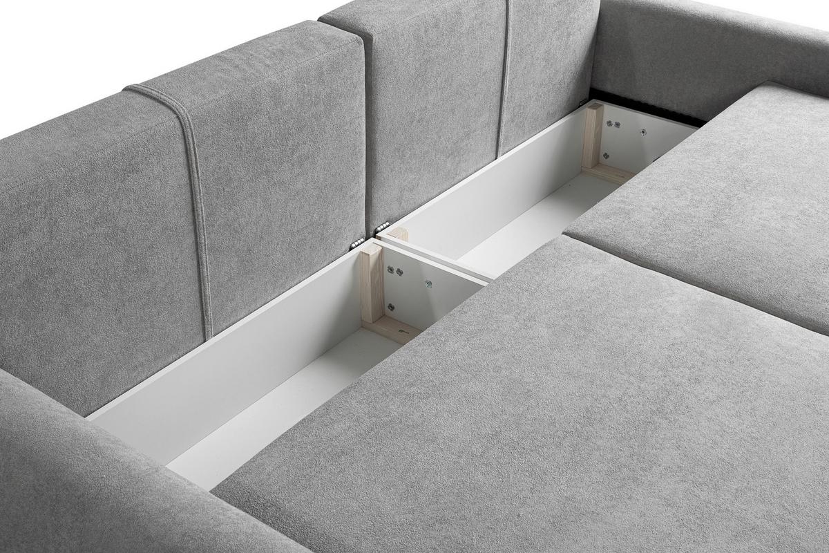 Zofa S Posteljno Funkcijo Almi, Svetlo Siva - siva/črna, Design, umetna masa/tekstil (260/100/80cm) - Livetastic